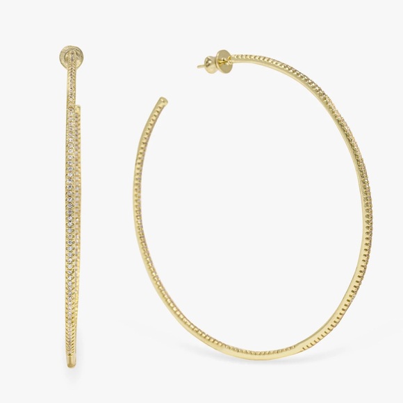 Melinda Maria Jewelry - Melinda Maria Bad Ass 3” Hoops Earrings